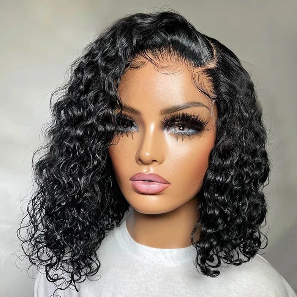 Wet and wavy bob wig